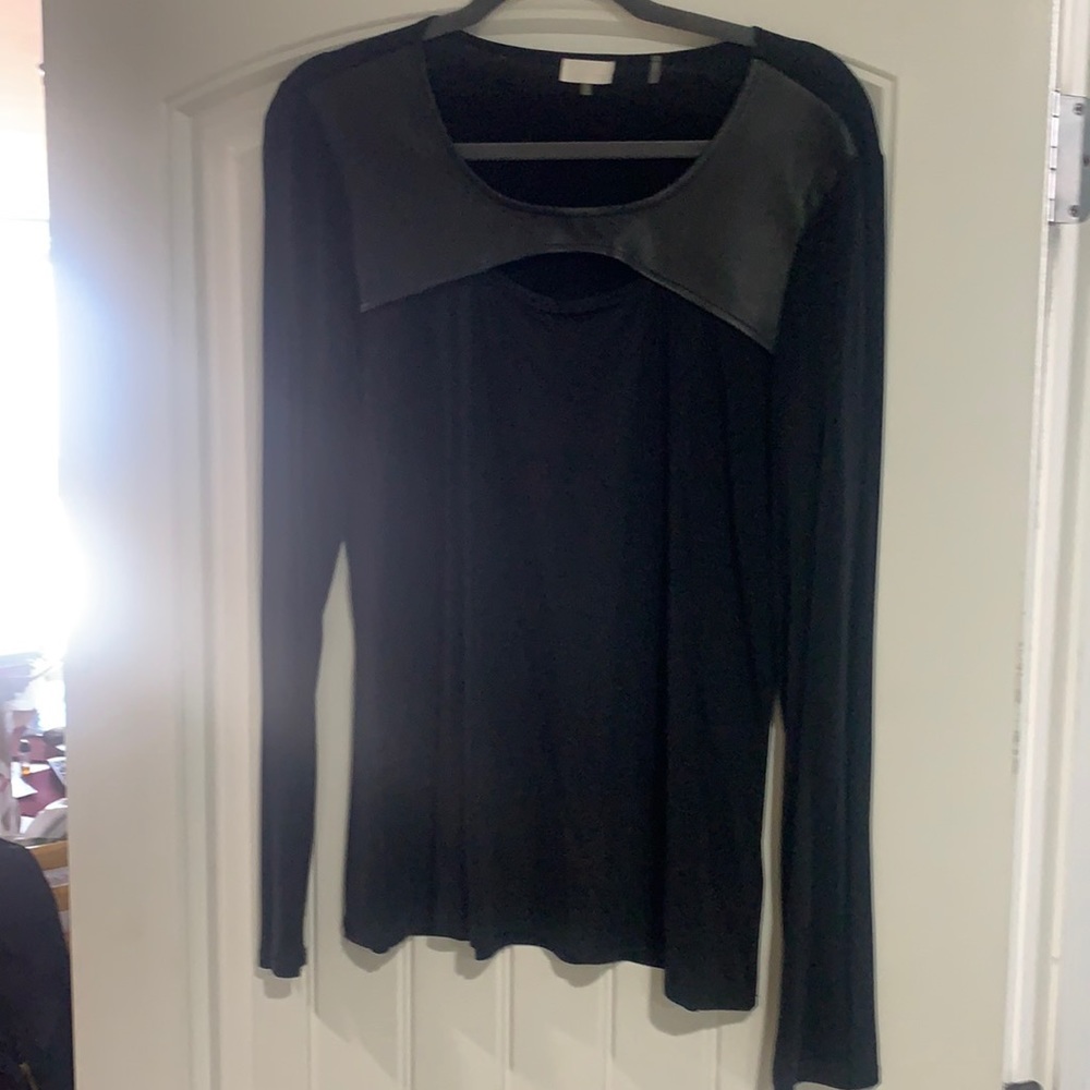 Black top with leather.
